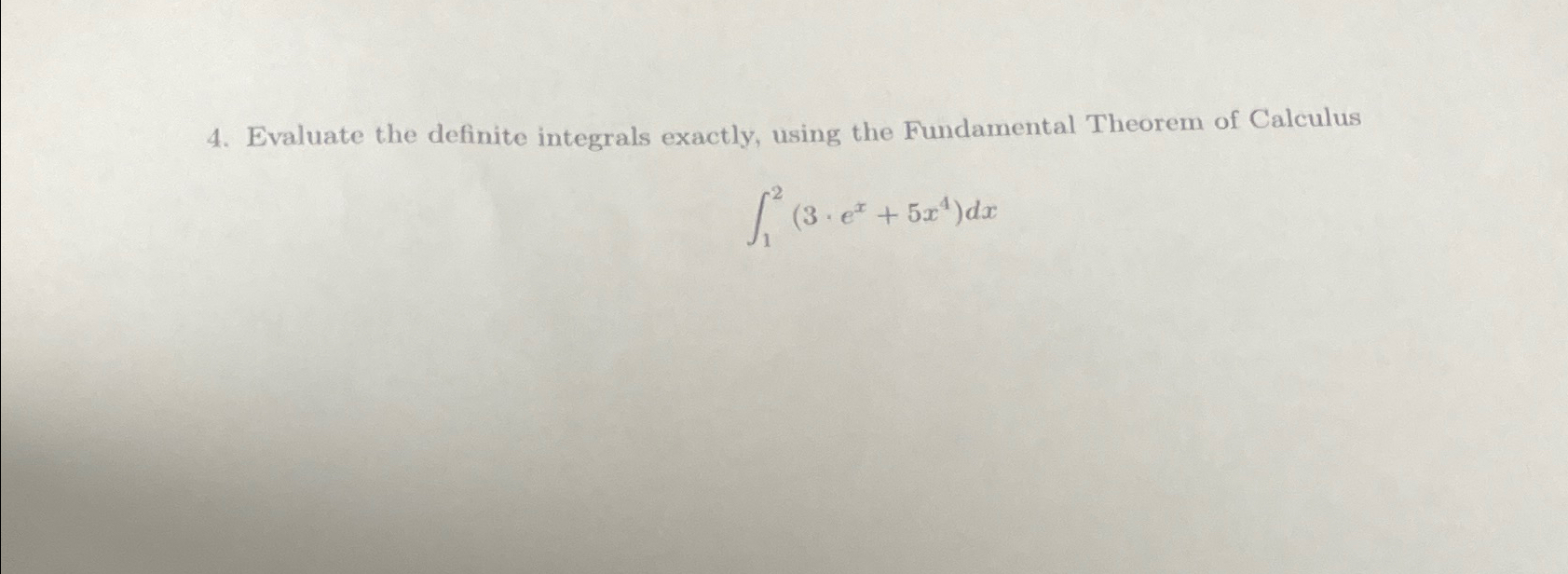 Solved Evaluate The Definite Integrals Exactly Using The