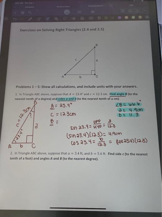 4 2 problem solving angle relationships in triangles answers