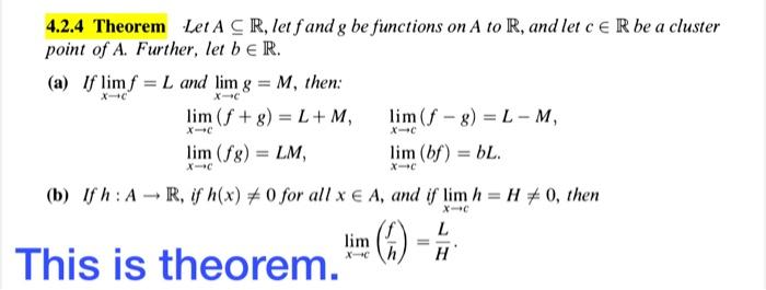 Solved 1 Apply Theorem 4 2 4 To Determine The Following Chegg Com