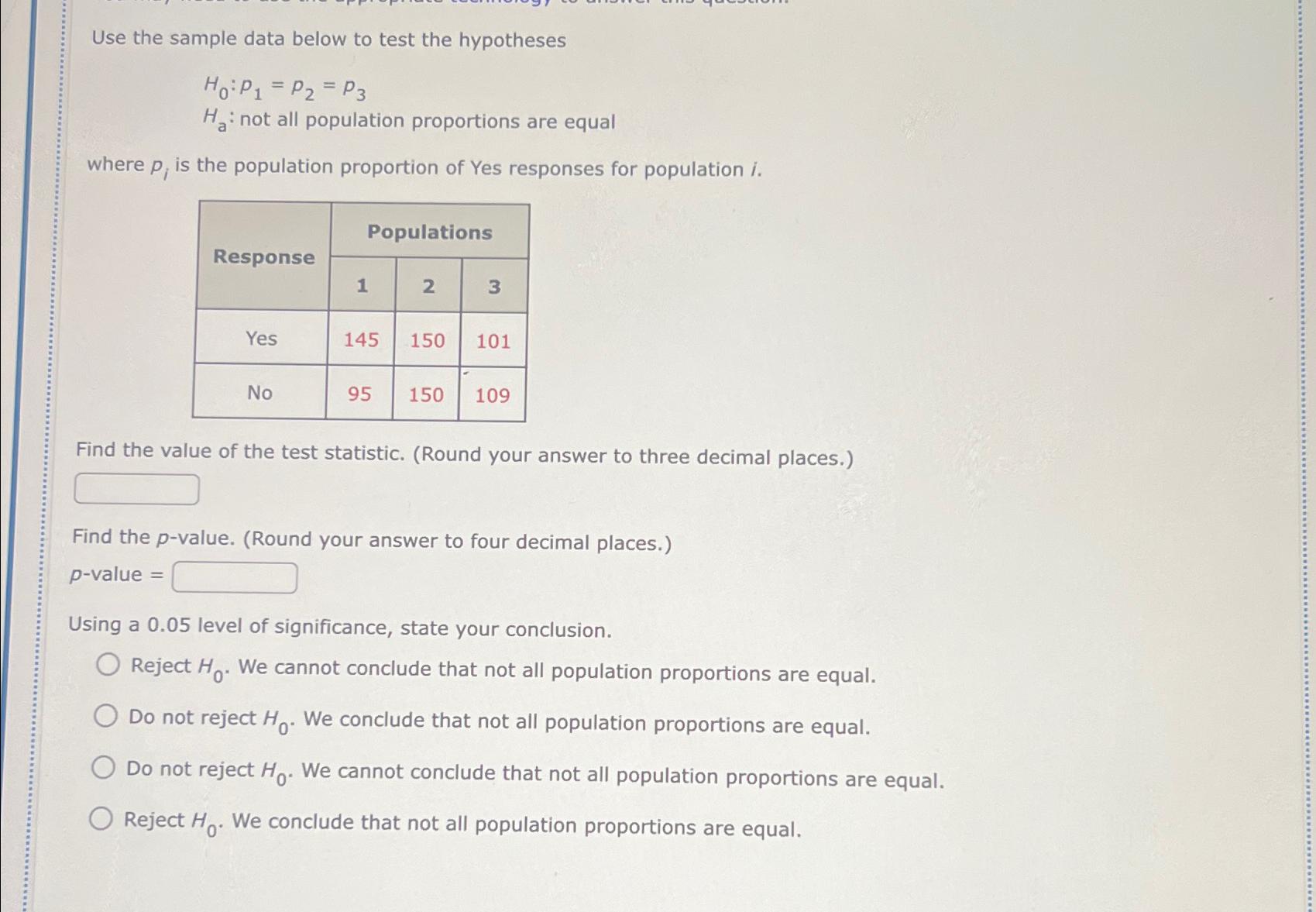 Solved Use the sample data below to test the | Chegg.com