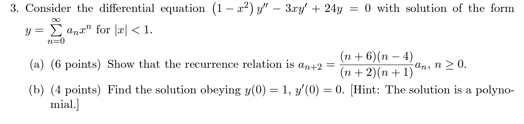 Solved Consider The Differential Equation 