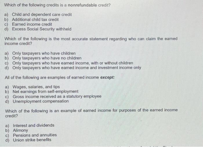 What is nonrefundable child care credit? Leia aqui What does non