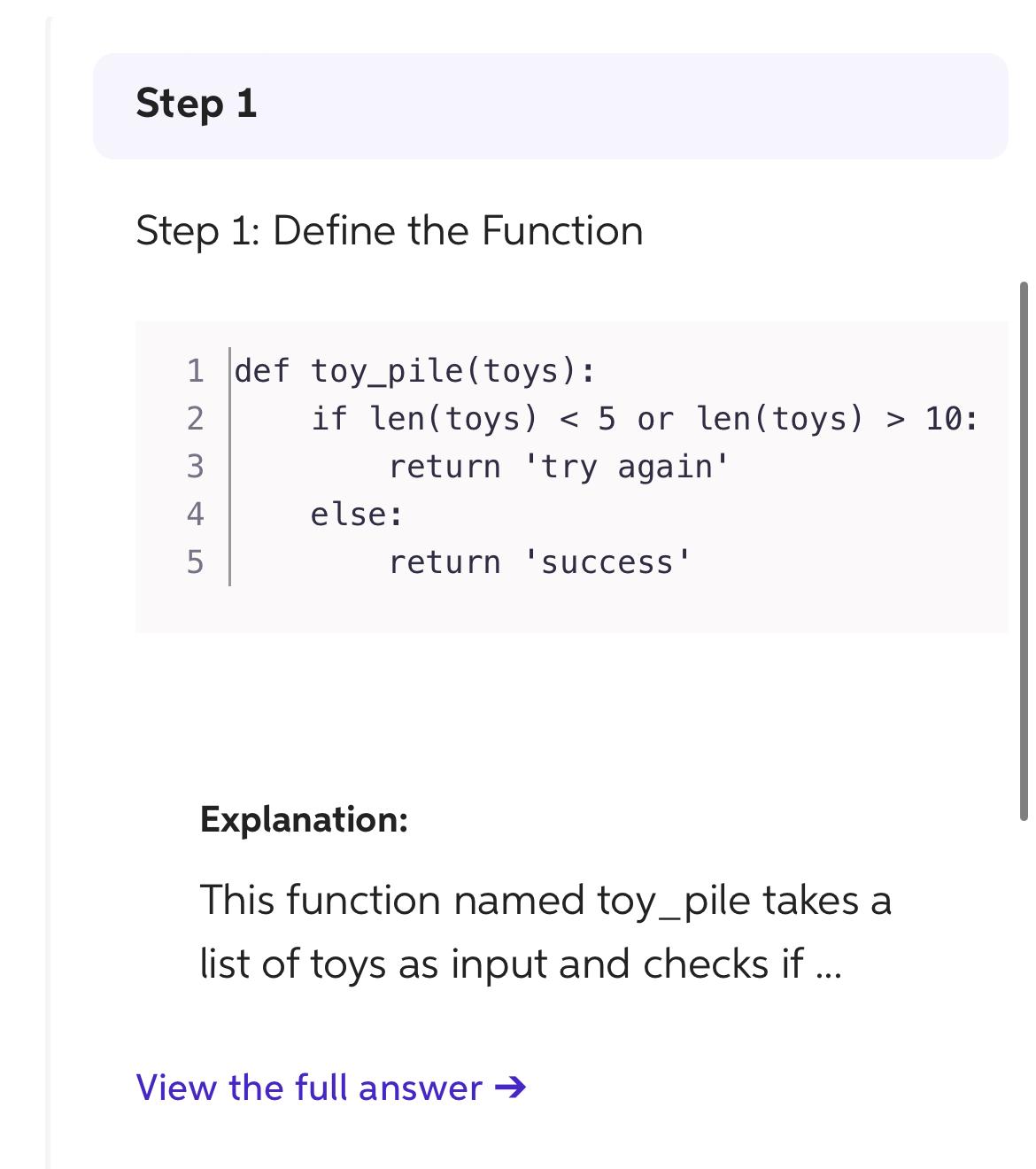 Solved Step 1Step 1: Define the Functiondef | Chegg.com