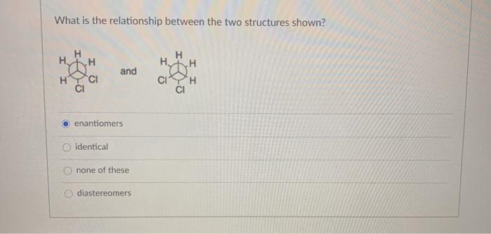 Solved What is the relationship between the two structures | Chegg.com