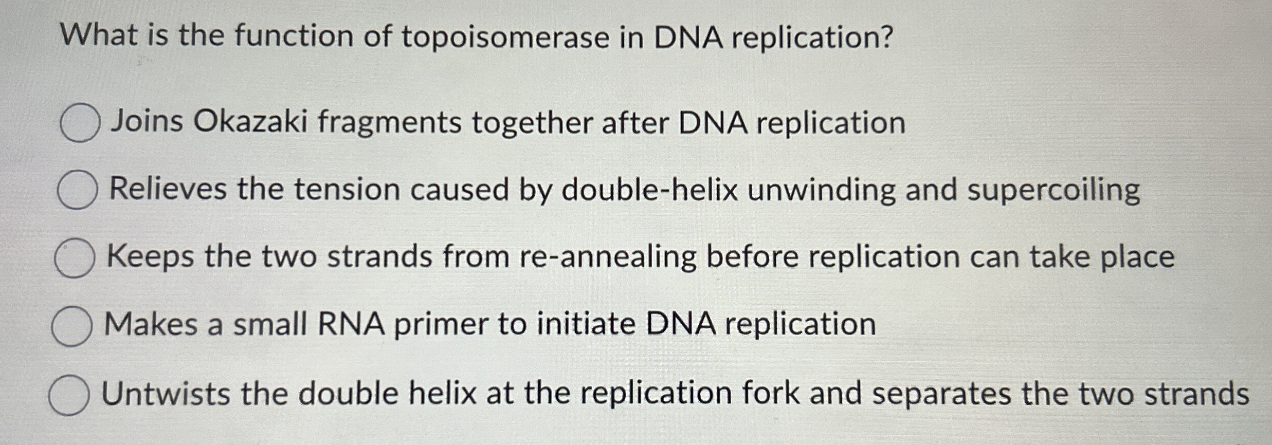 Solved What is the function of topoisomerase in DNA