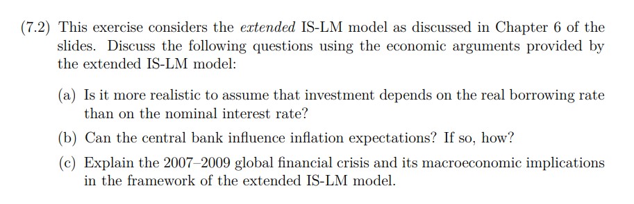 Solved 7 2 ï This Exercise Considers The Extended Is Lm Chegg