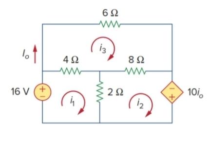 Solved I 0=? ﻿solve The Problem Using The Mesh Analysis 