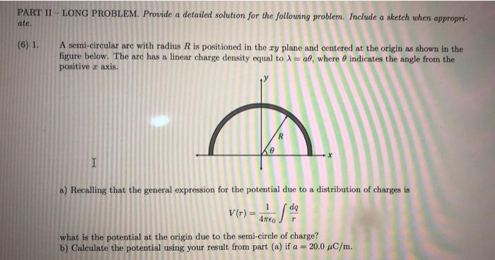 Solved PART II - LONG PROBLEM. Provide A Detailed Solution | Chegg.com