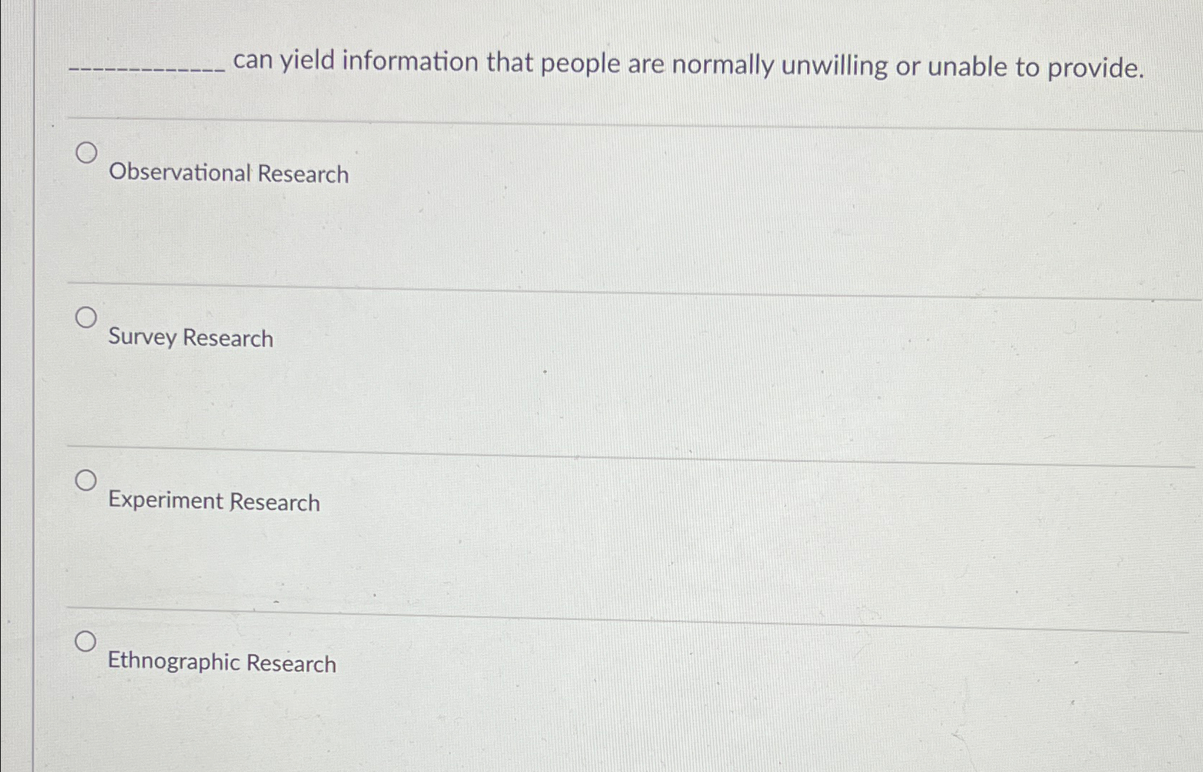 Solved can yield information that people are normally | Chegg.com