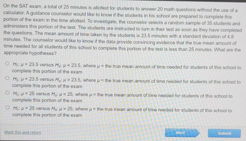 solved-on-the-sat-exam-a-total-of-25-minutes-is-allotted-chegg