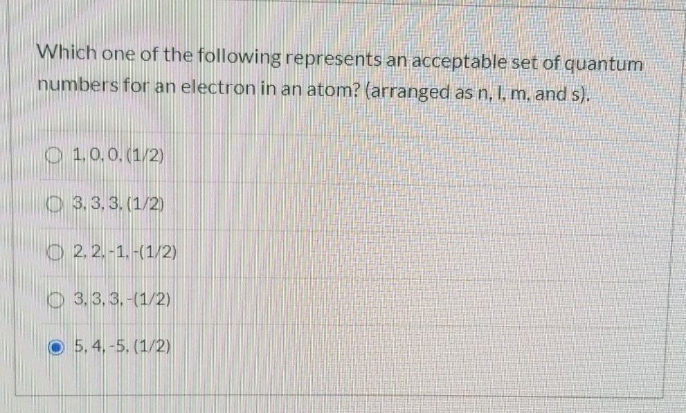 Solved Which one of the following represents an acceptable | Chegg.com