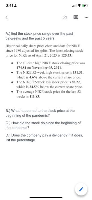 Nike stock price 2024 history last 5 years