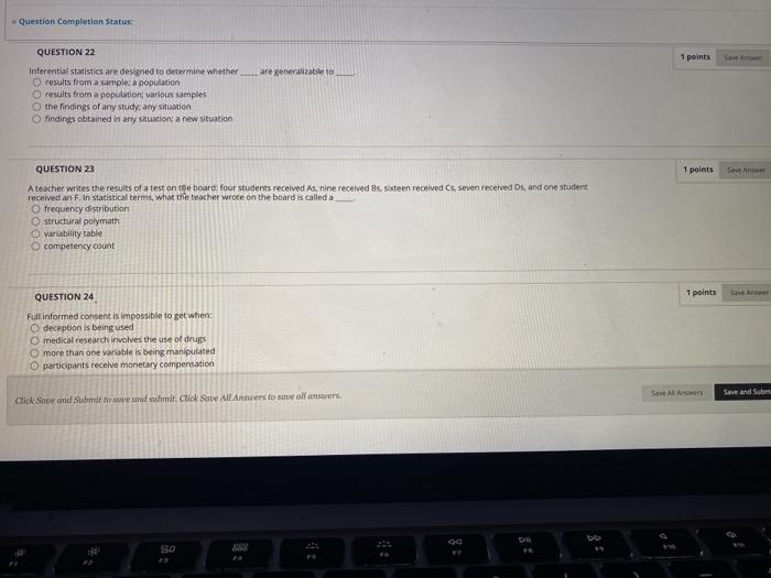 Solved Question Completion Status 1 points are generalizable | Chegg.com