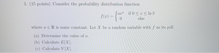 Solved 3. (15 points) Consider the probability distribution | Chegg.com ...