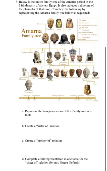 Solved 3 Below Is The Entire Family Tree Of The Amarna P Chegg Com