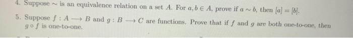 Solved 5. Suppose F:A B And G:B C Are Functions. Prove That | Chegg.com