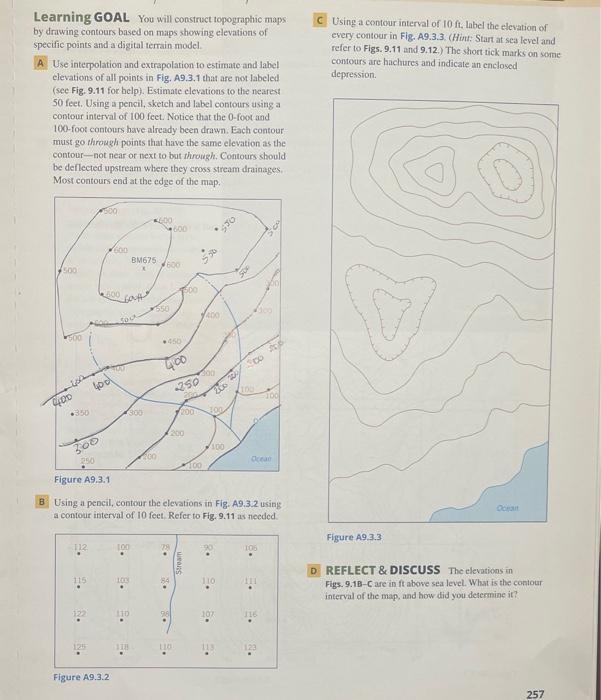 Solved Learning GOAL You will construct topographic maps. by | Chegg.com