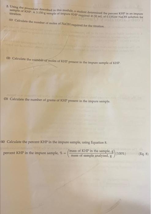 Solved 2. Using the procedure described in this module, a | Chegg.com