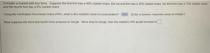 Solved Consider a market with four fiems Suppose the first | Chegg.com