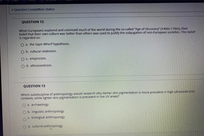Solved w Question Completion Status QUESTION 16 Chapter two | Chegg.com