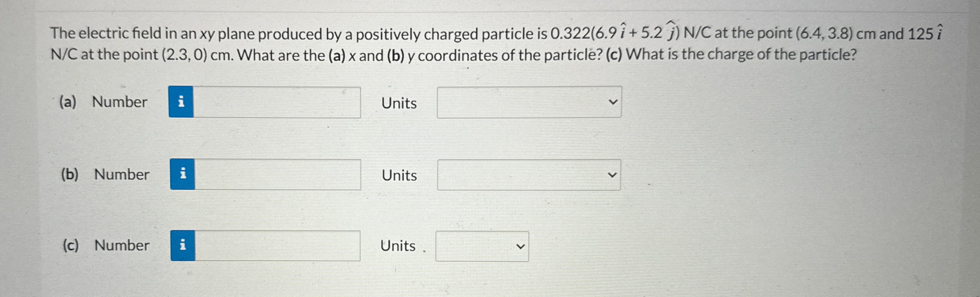 Solved The electric field in an xy plane produced by a | Chegg.com