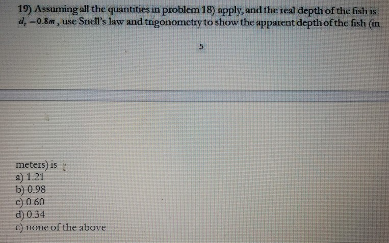 Solved Consider the image below. Apparent depth Real depth | Chegg.com