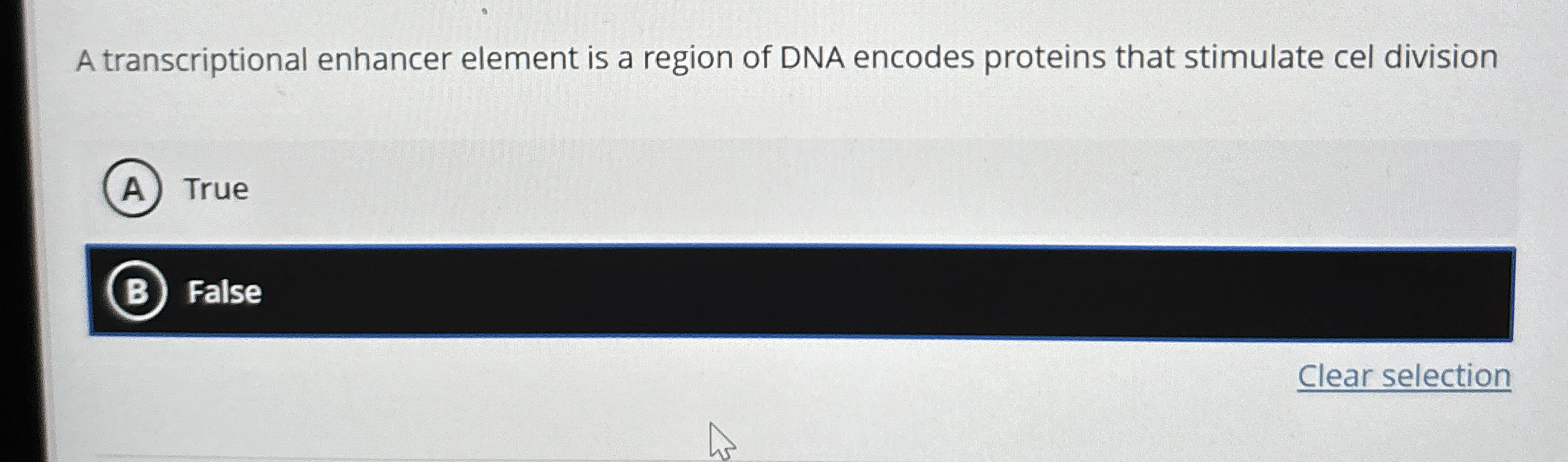 Solved A transcriptional enhancer element is a region of DNA | Chegg.com