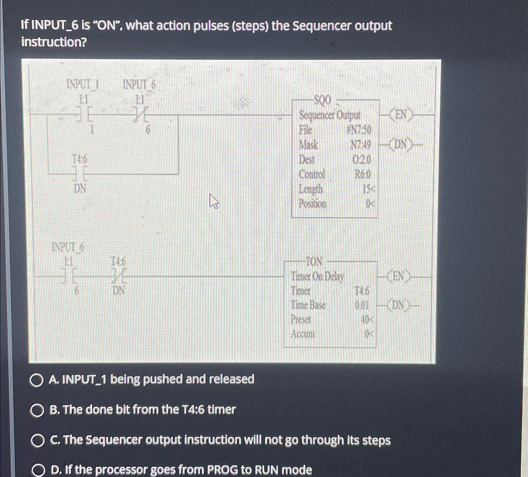Solved If INPUT_ 6 ﻿is 