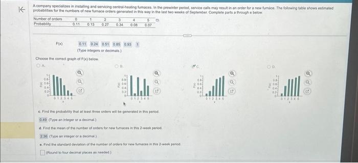 Solved anc F(x) 0.110.240.510.50.931 (Type integers or | Chegg.com