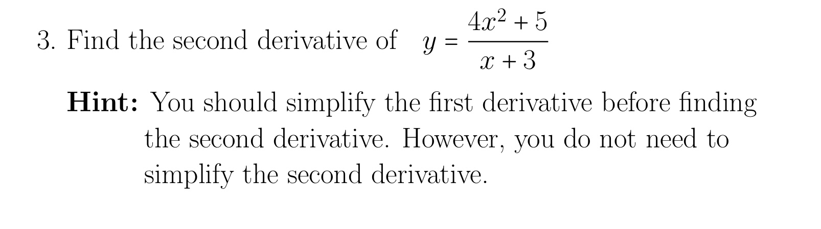 second derivative of y^2-3x=7