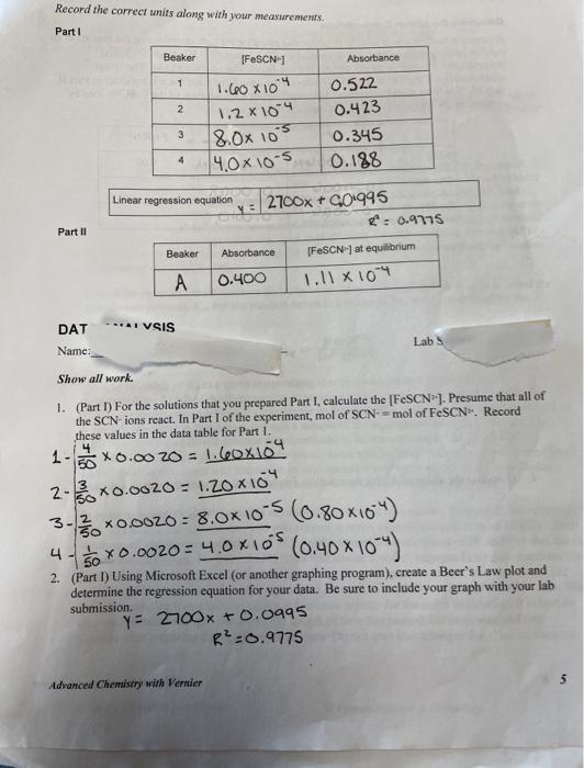 Solved The lab information is provided, I need help with the | Chegg.com