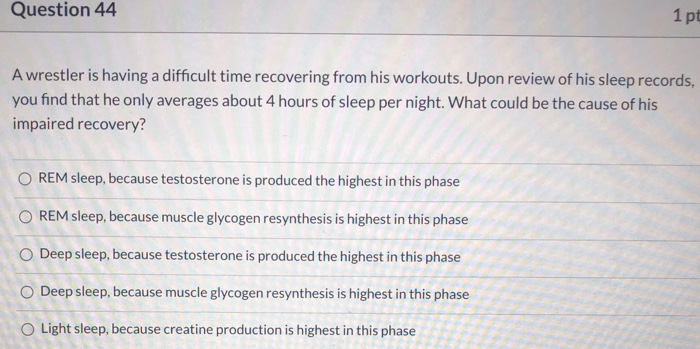 Solved Question 42 Creatine is an effective supplement for | Chegg.com