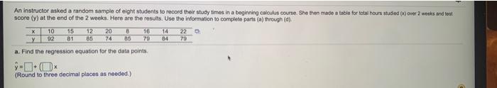 Solved An instructor asked a random sample of eight students | Chegg.com