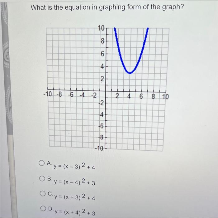 y 3x 2 4x 11 in graphing form