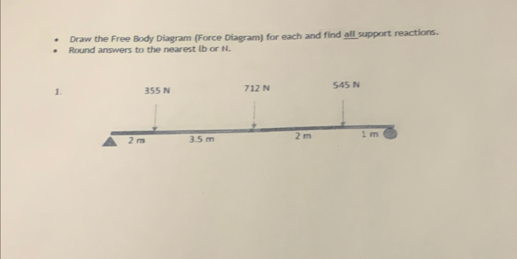 Solved Draw the Free Body Diagram (Force Diagram) ﻿for each | Chegg.com