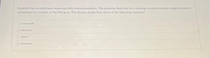 Solved A Patient Has Recently Been Diagnosed With 