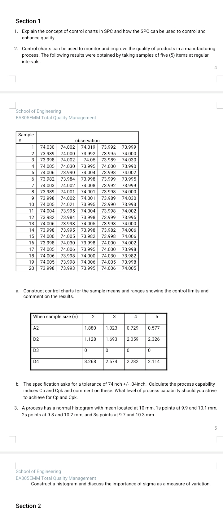 Solved 1. ﻿Explain the concept of control charts in | Chegg.com