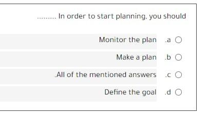 Solved Projects is part of Planning process a O None of the | Chegg.com