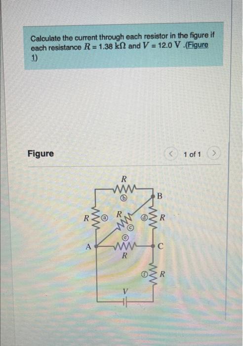 Solved Calculate The Current Through Each Resistor In The | Chegg.com