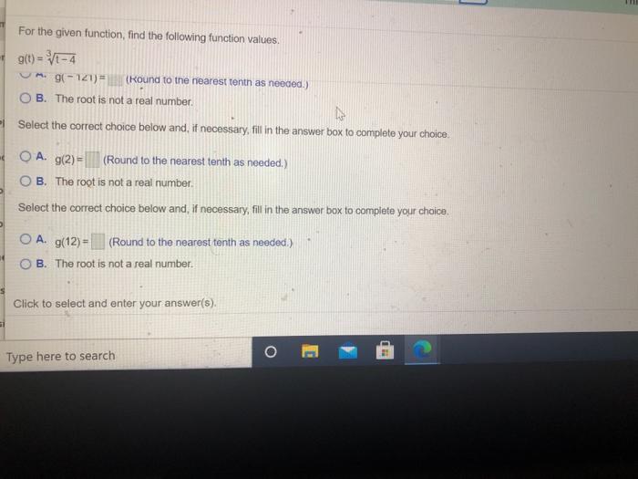 Solved For the given function, find the following function | Chegg.com