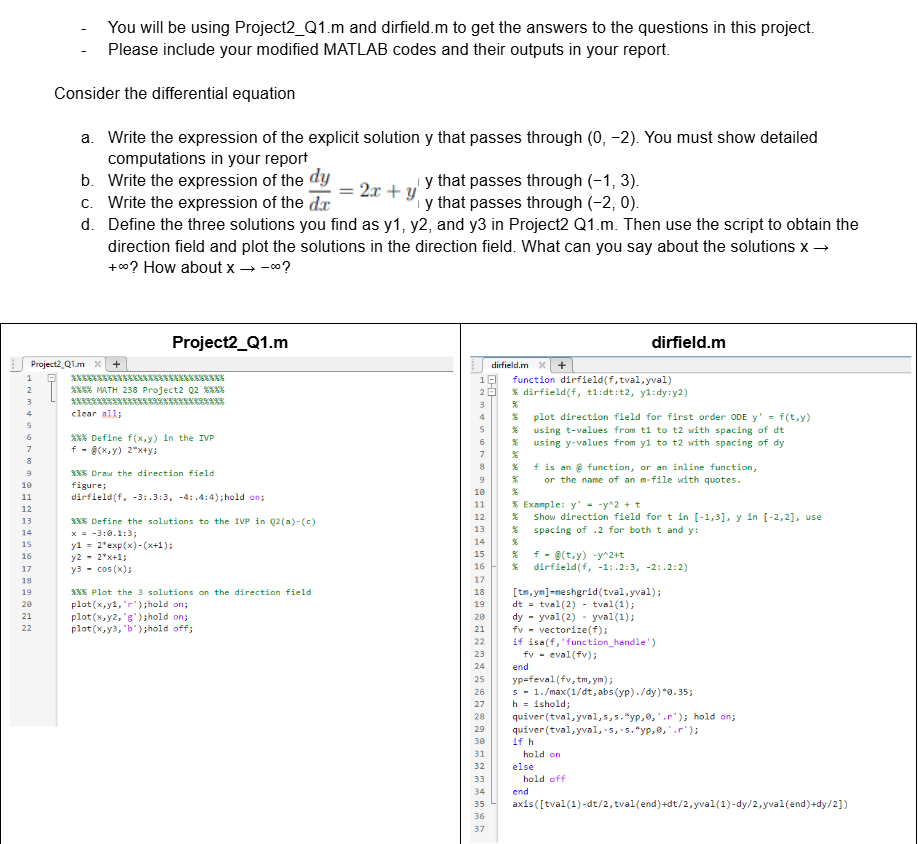 Solved Consider the differential equation dy dx = 2x + | Chegg.com