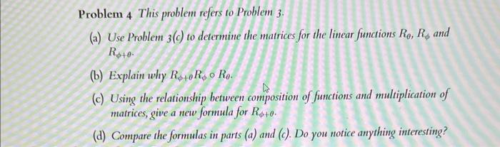 Solved Problem 4 This problem refers to Problem 3. (a) Use | Chegg.com