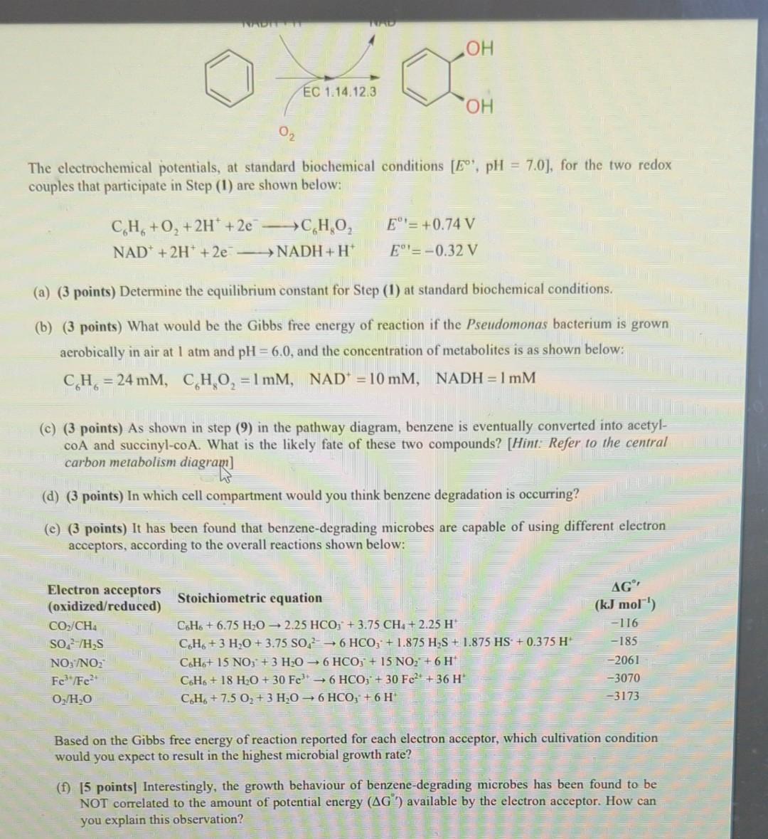 Solved 4. Benzene is a carcinogenic compound that is | Chegg.com