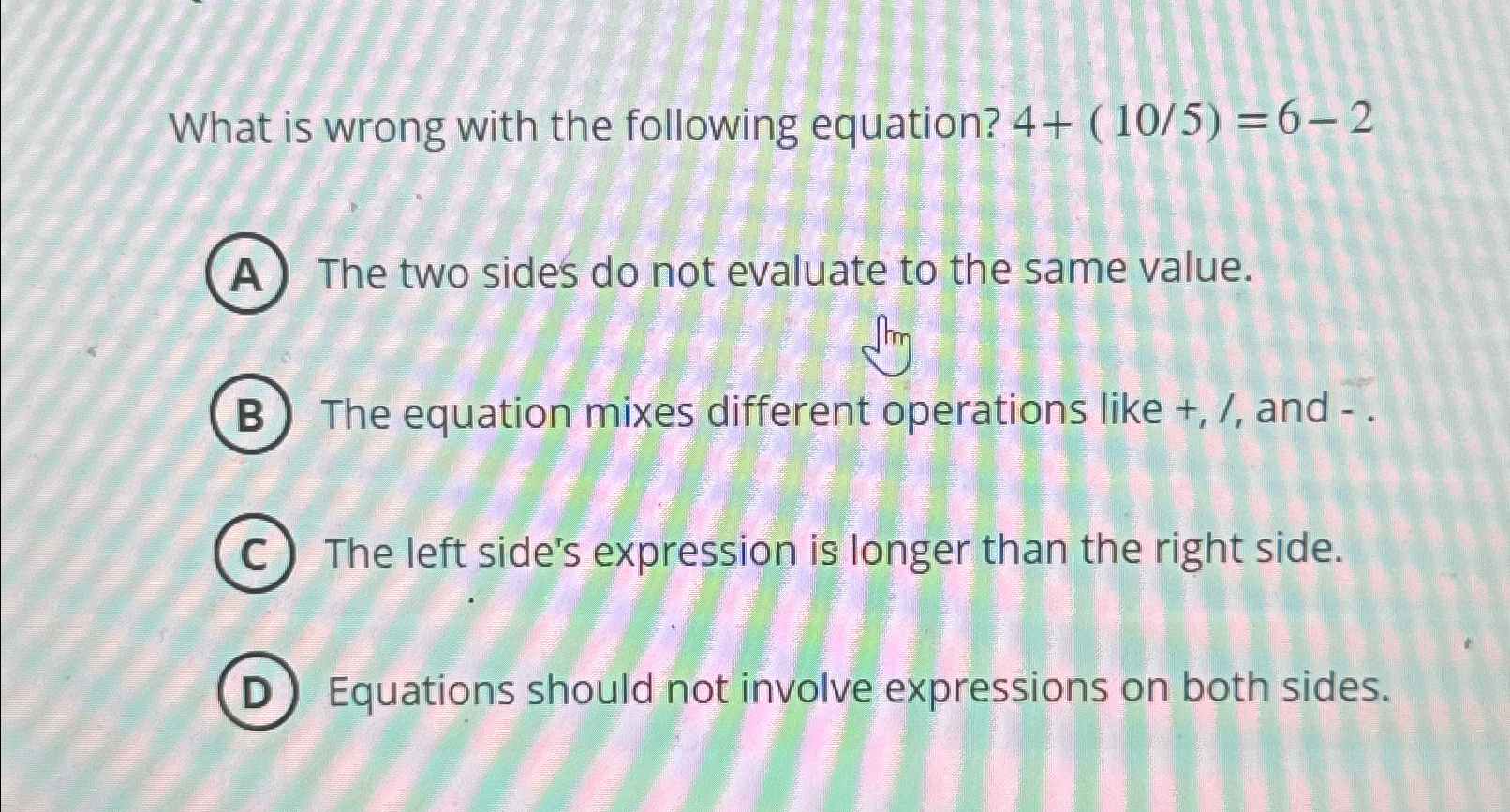 Solved What is wrong with the following equation? | Chegg.com