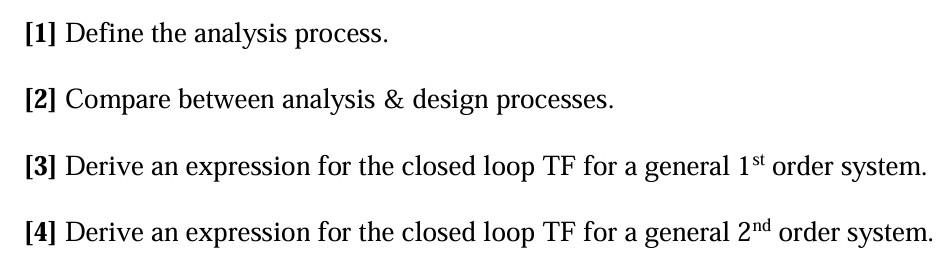 Solved [1] Define the analysis process. [2] Compare between | Chegg.com
