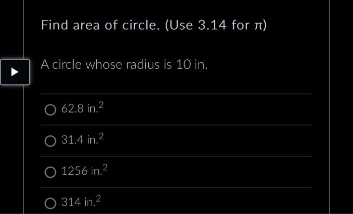 find the area of the circle whose radius is 14mm