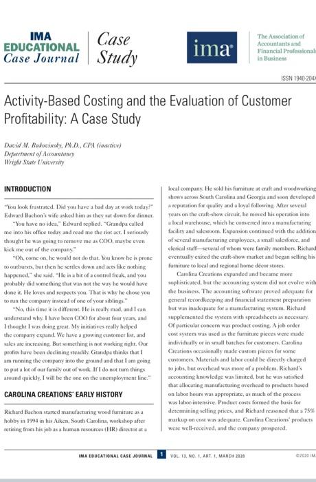 IMA EDUCATIONAL Case Journal Case Study ima The | Sns-Brigh10