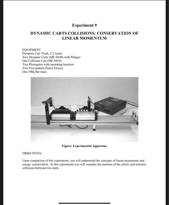 EQUIPMENT Dynamic Cart Track, 2.2 meter Two Dynamic