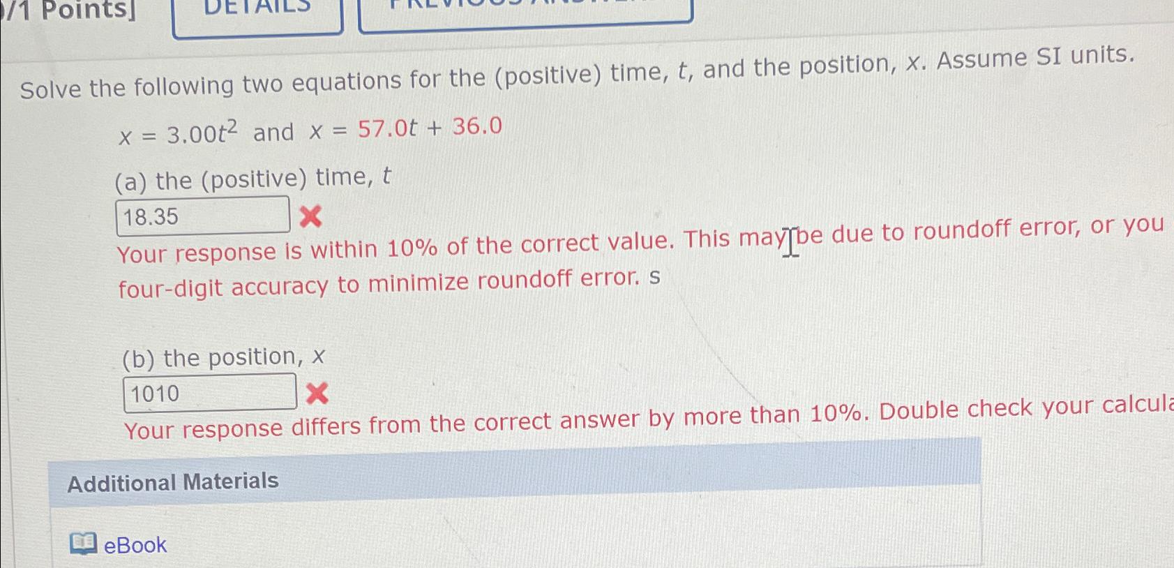 Solved Solve the following two equations for the (positive) | Chegg.com