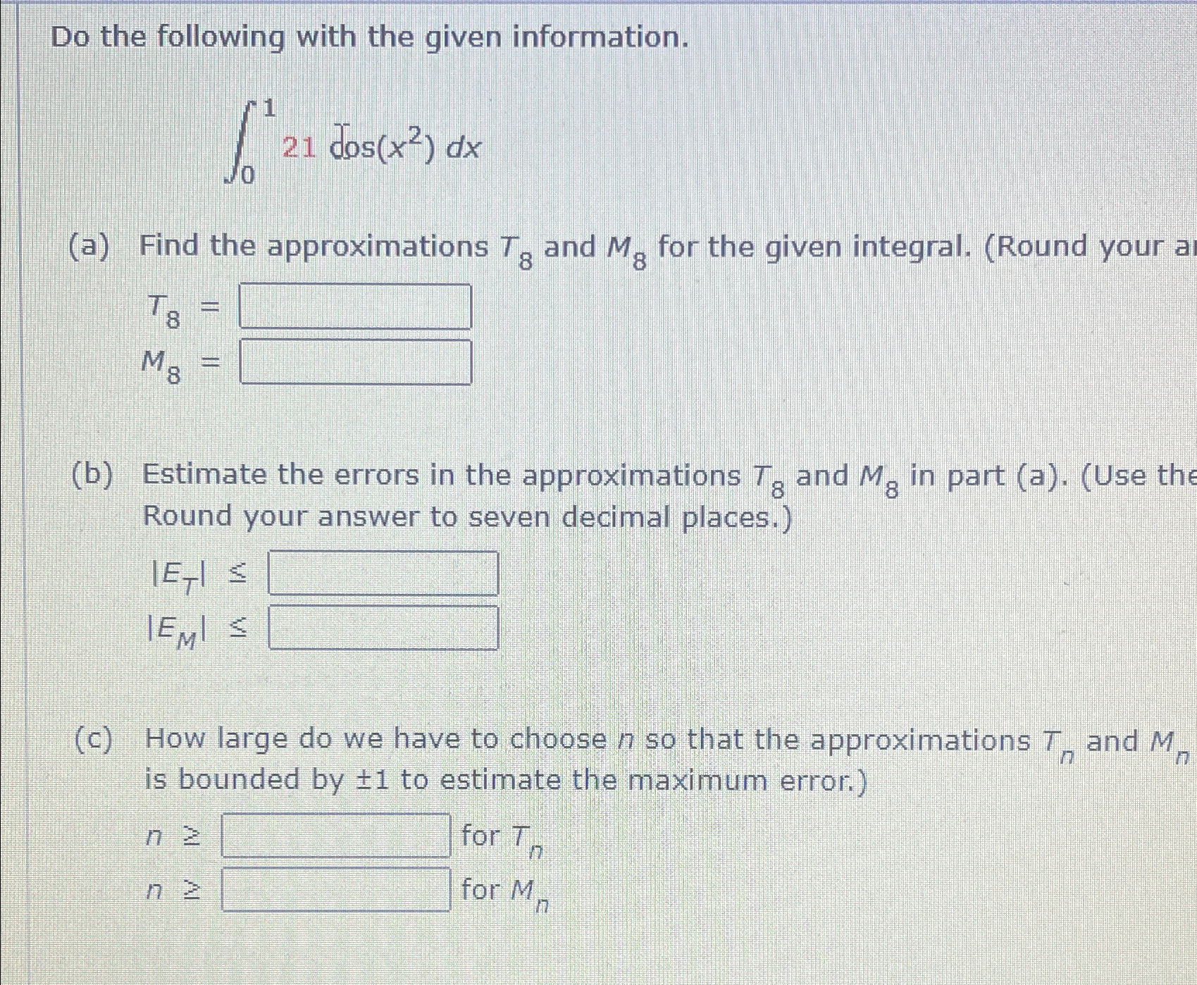 Solved Do the following with the given | Chegg.com